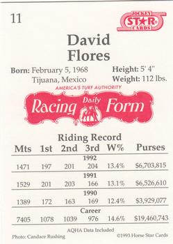 1993 Jockey Star #11 David Flores Back